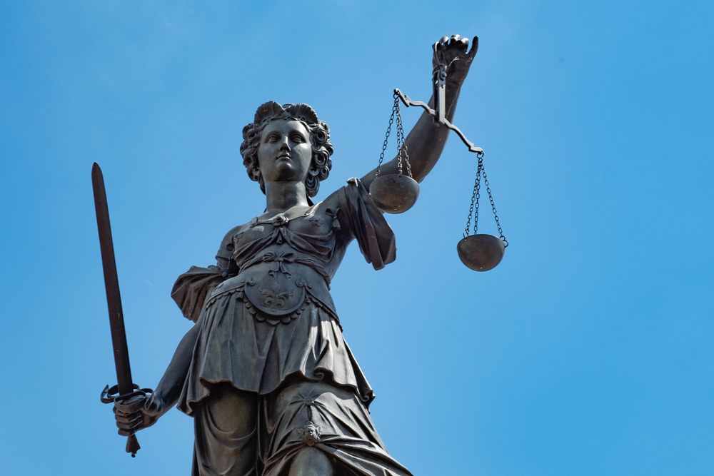 A statue of the Lady of Justice
